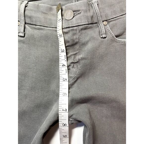 Mother Denim Jeans The Looker Blow Out Graphite Skinny Distressed Gray 25 NWT - Picture 8 of 11